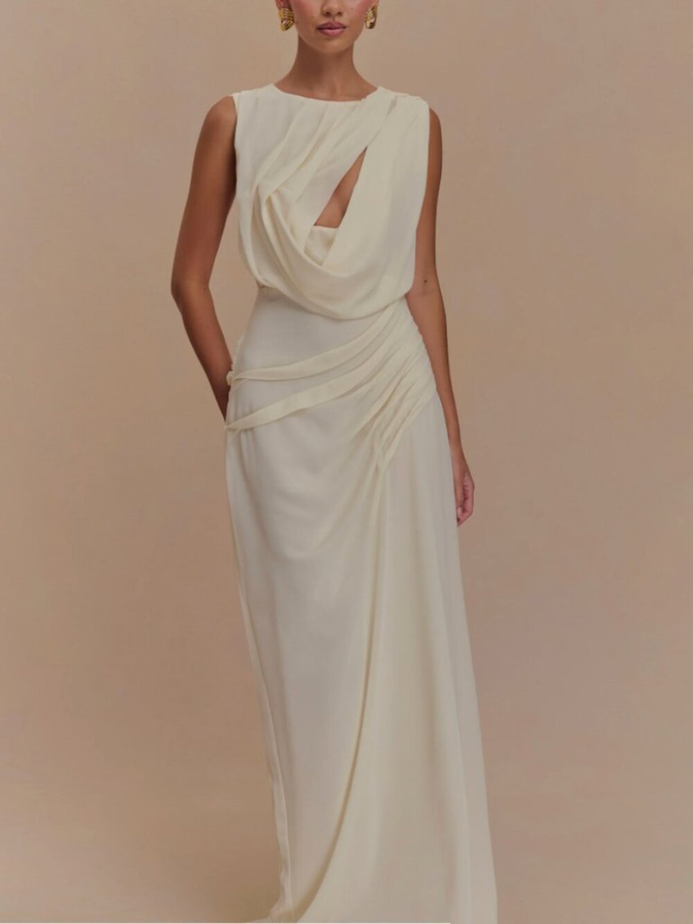 MESHKI Oria Chiffon Maxi Dress